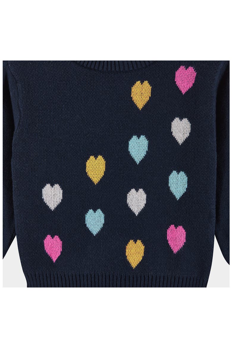 Heart Intarsia Sweater & Leggings Set, Alternate, color, NAVY/ PINK