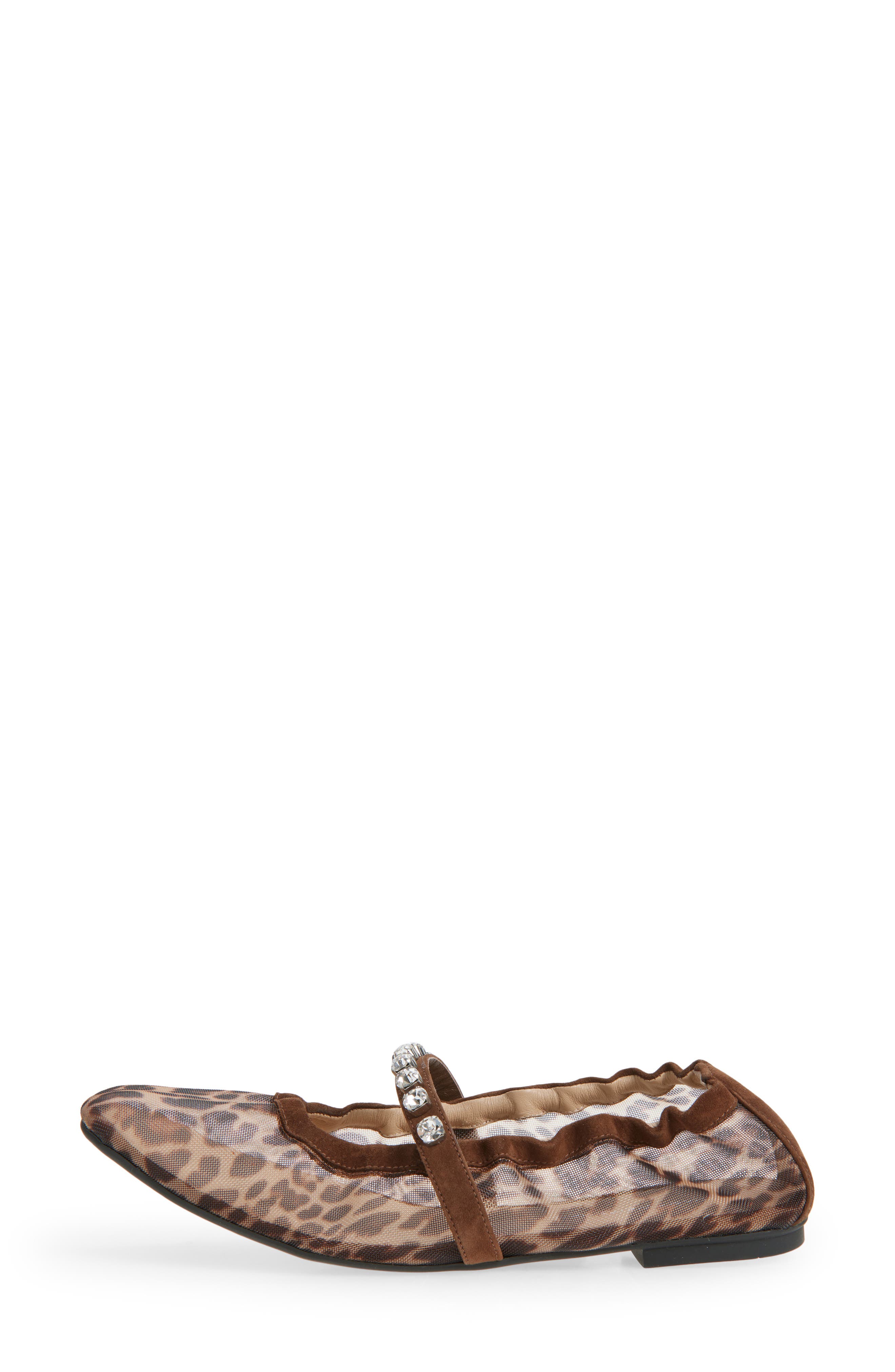 Goldie Crystal Strap Ballet Flat, Alternate, color, CLASSIC CIGAR
