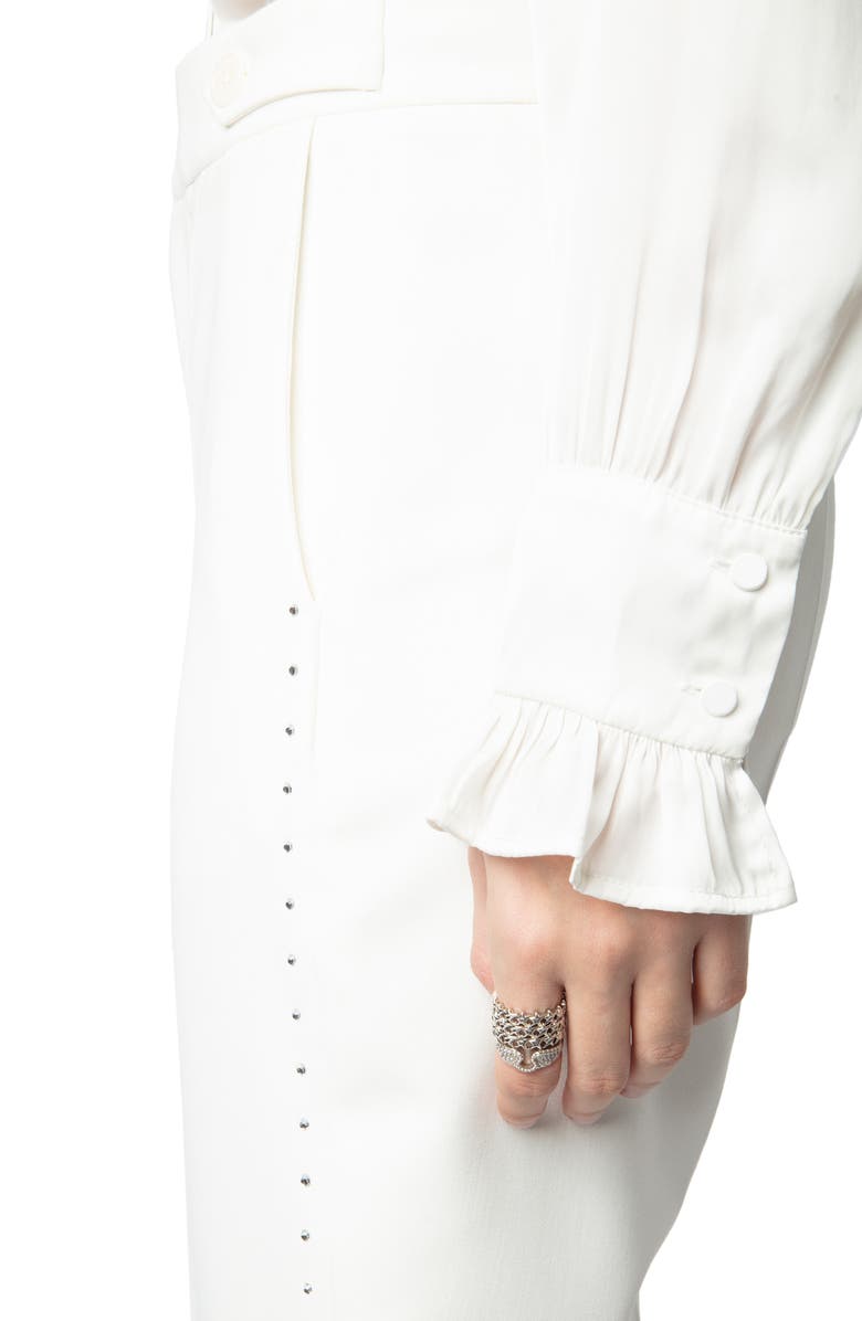 Zadig & Voltaire Panny Strass Rhinestone Pants, Alternate, color, 