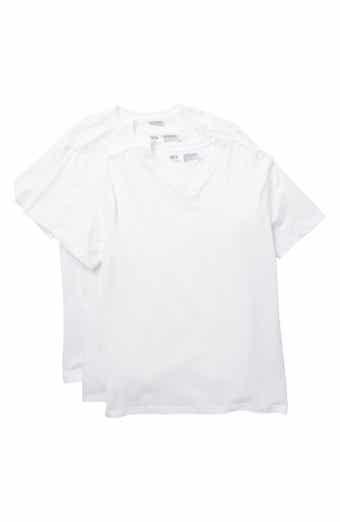 Calvin Klein Mens T Shirt White 3 Pack V Neck Short Sleeve