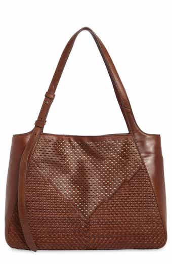 Woven Perforated Leather Tote