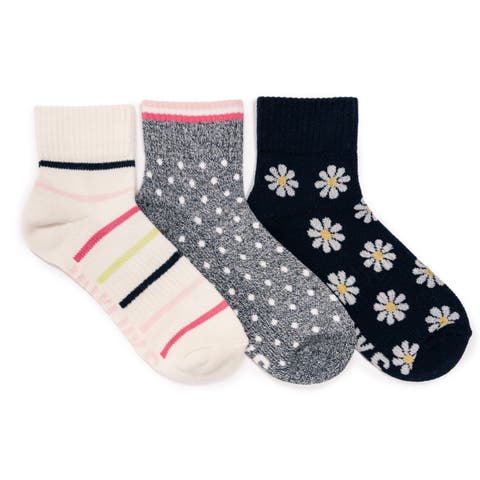 Cotton Compression Quarter Crew Socks 3 Pair Pack