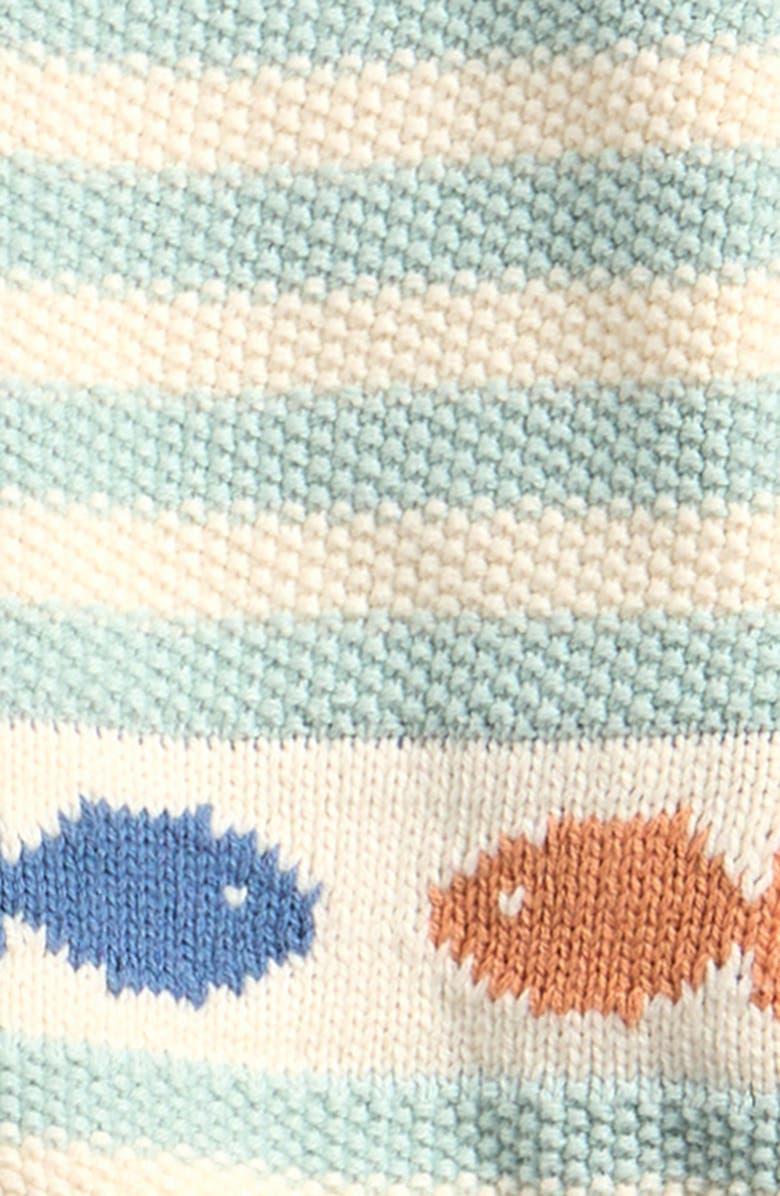 NEXT Kids' Marine Jacquard Cardigan, Alternate, color, Blue