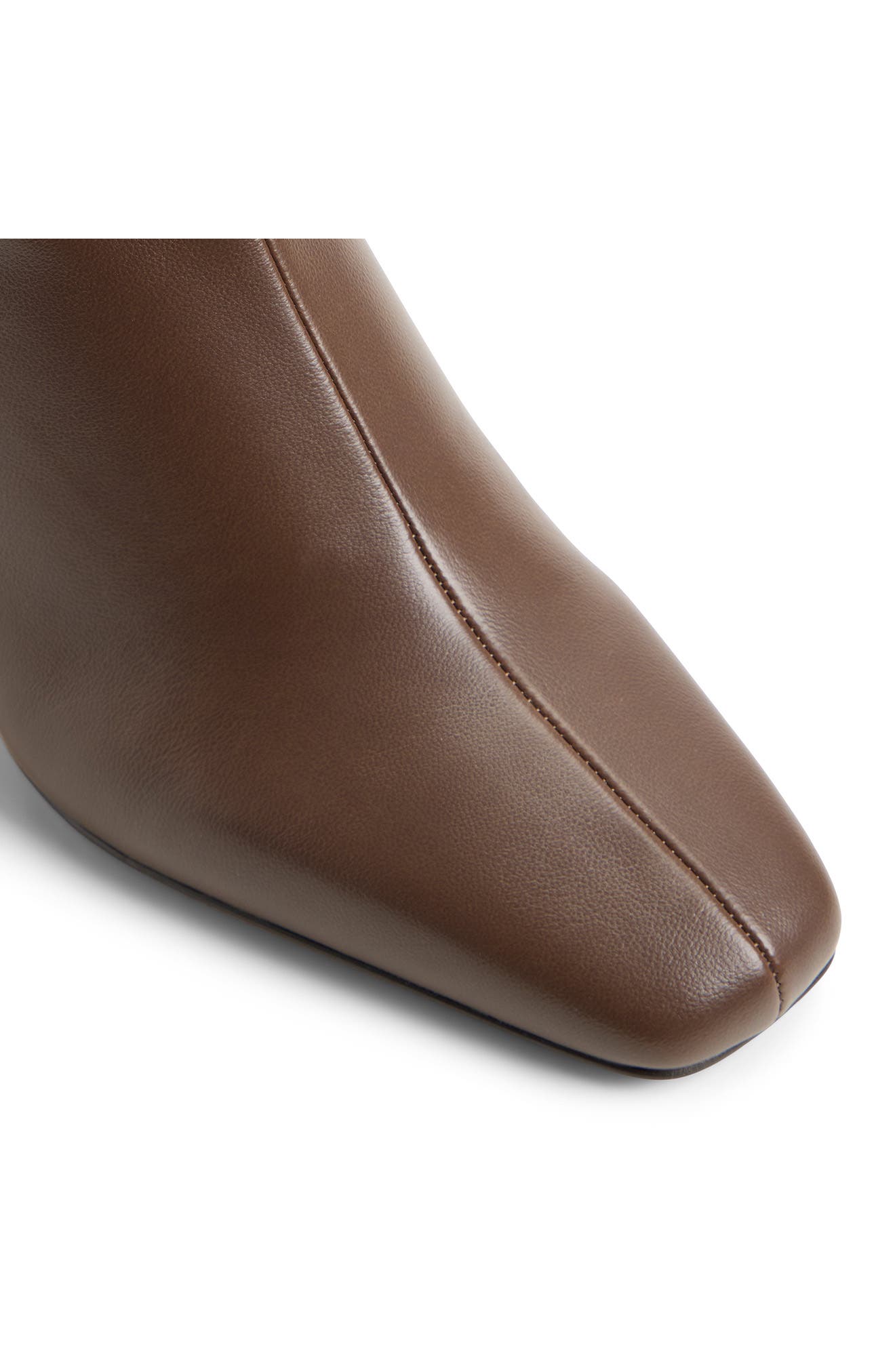Kayia Faux Leather Bootie, Alternate, color, DARK BROWN