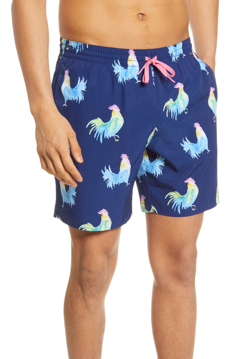 Chubbies The Fowl Plays 7-Inch Swim Trunks, Main, color, 