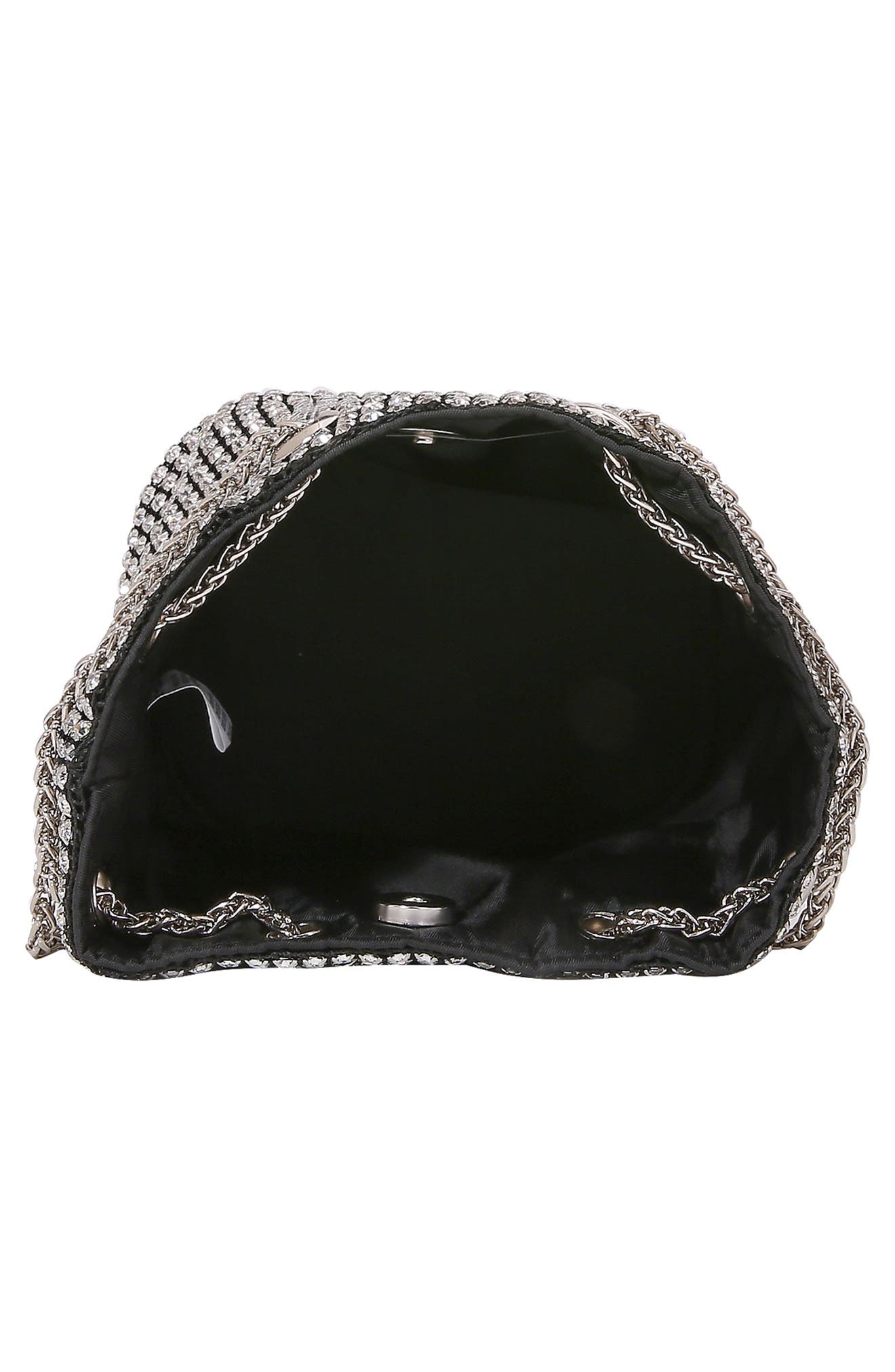 Rhinestone Bucket Bag, Alternate, color, SILVER