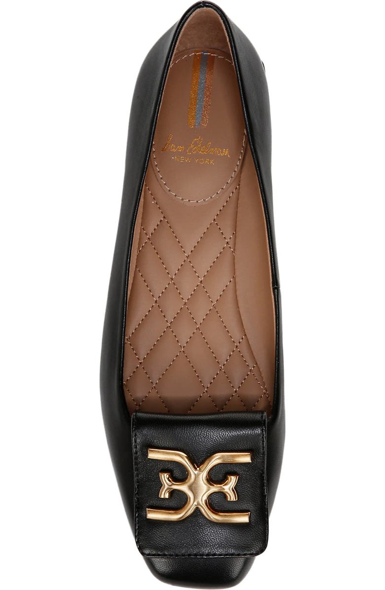 Sam Edelman Emina Square Toe Flat, Alternate, color, Black