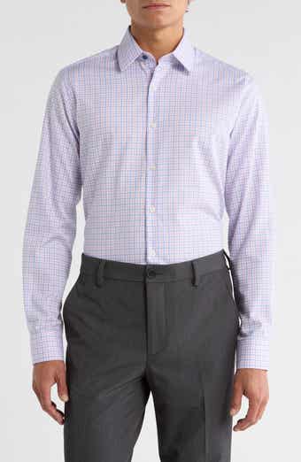 Duchamp Check Print Slim Fit Dress Shirt