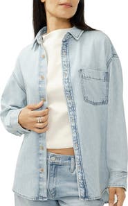 Silver Jeans Co. Denim Button-Up Beach Shirt