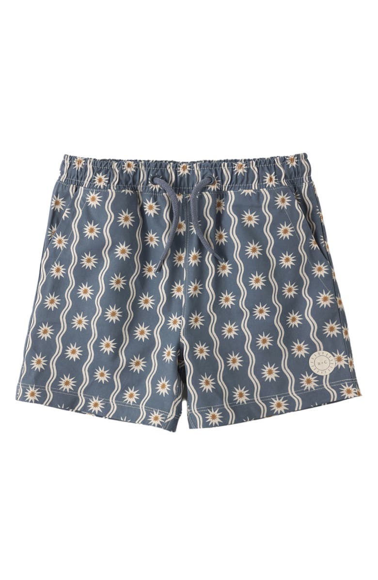 Rylee + Cru Sun Wave Board Shorts, Alternate, color, Marine