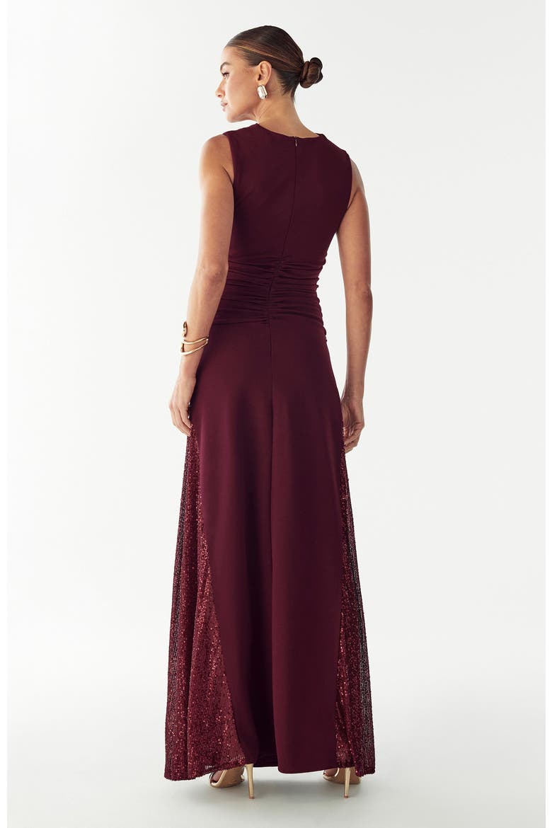 Avena Maxi Dress, Alternate, color, Burgundy