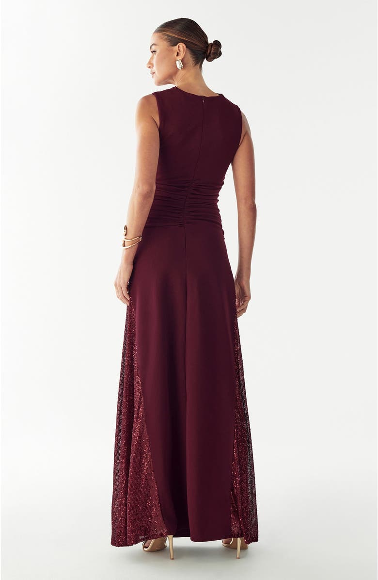 BWLDR Avena Maxi Dress, Alternate, color, Burgundy