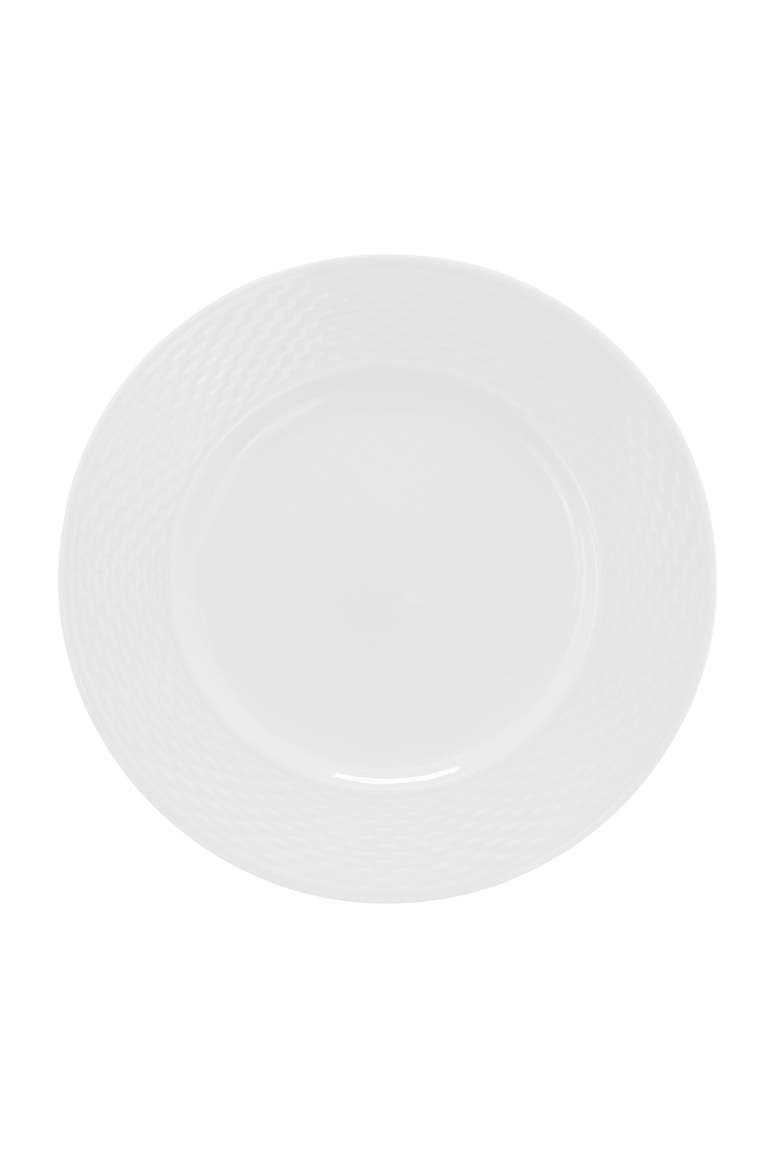 Ophelia 6 Piece Stoneware Dinner Plate Set in White, Alternate, color, White
