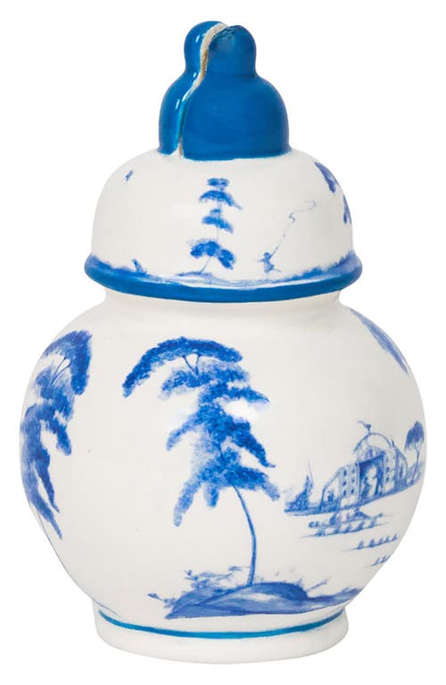 Juliska Country Estate Winter Frolic Set Of 4 Place Card Holders In Delft Blue