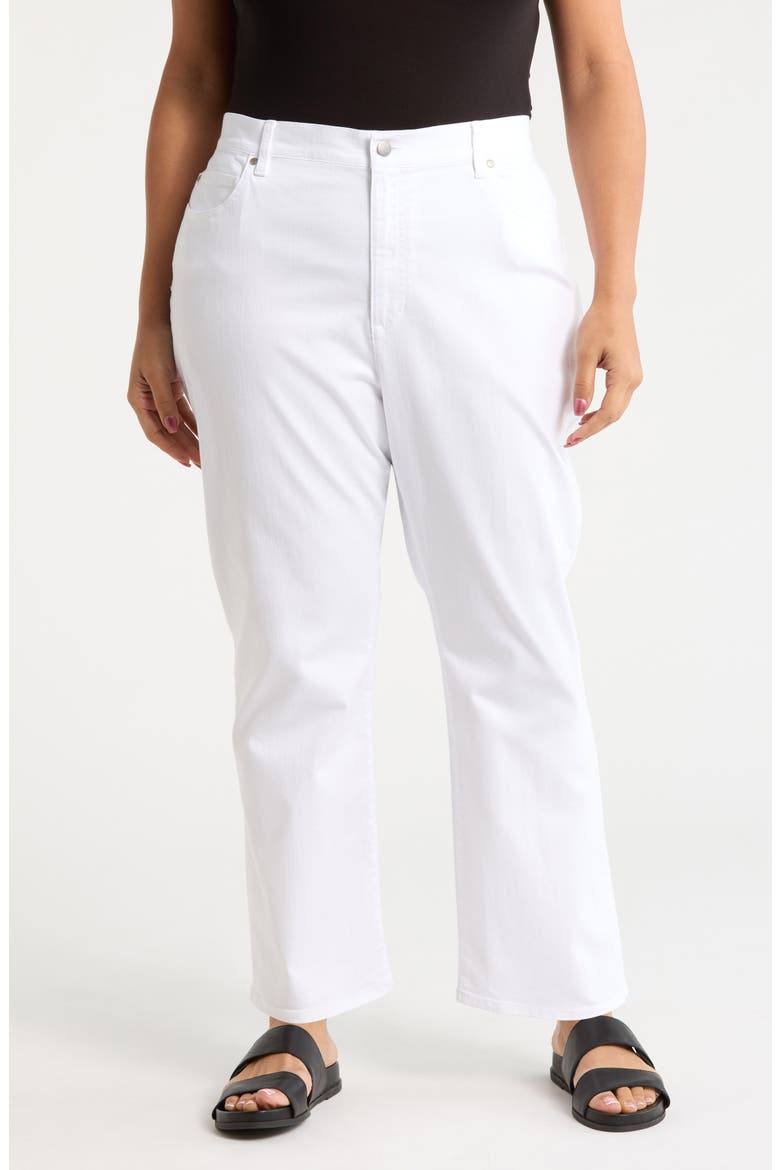 Ankle Kick Flare Leg Jeans, Main, color, WHITE