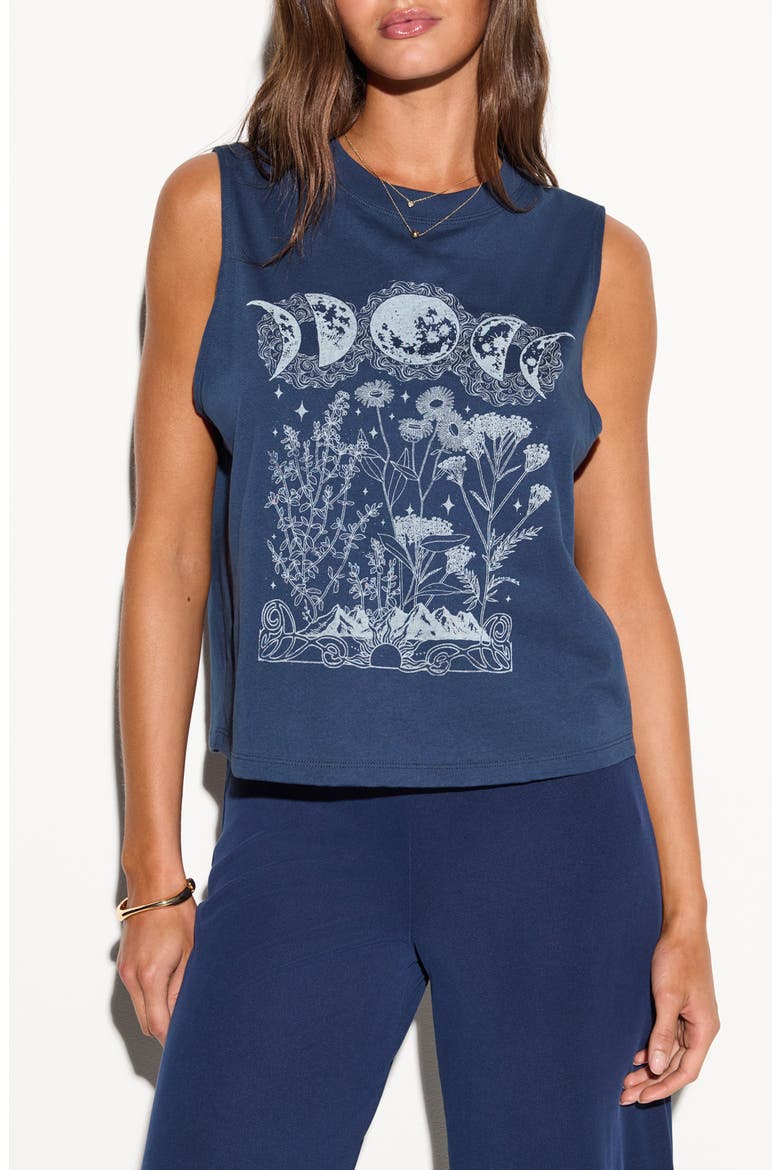 Rewilding Vibe Graphic Tank, Main, color, INDIGO