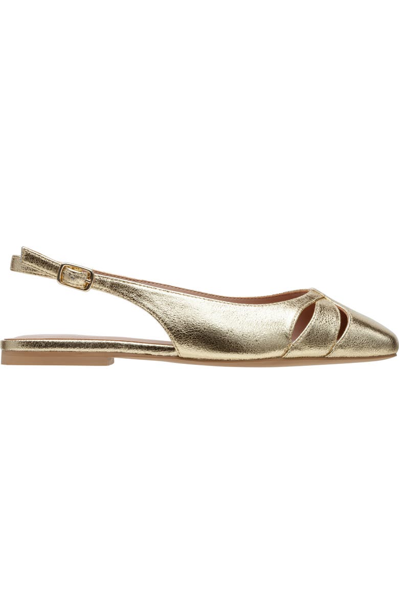 Linea Paolo Deena Slingback Flat, Alternate, color, Gold