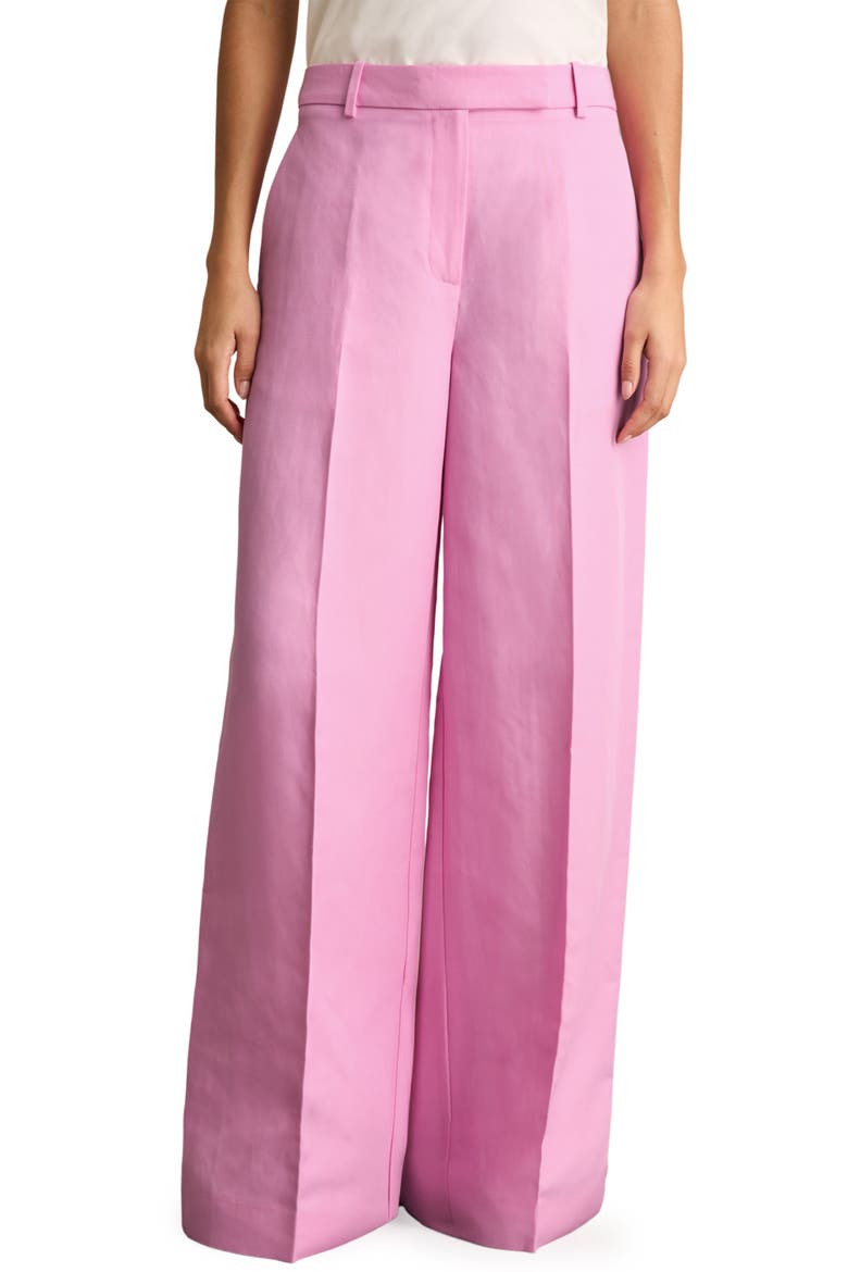 Raine Pleated Wide Leg Pants, Main, color, PINK