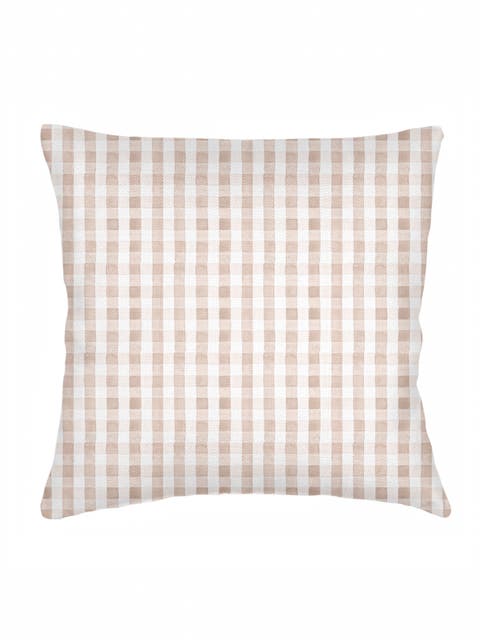 Gingham Linen Euro Pillow with Down Insert