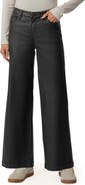KUT from the Kloth Meg Coated High Waist Wide Leg Ankle Jeans