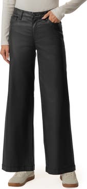 KUT from the Kloth Meg Coated High Waist Wide Leg Ankle Jeans