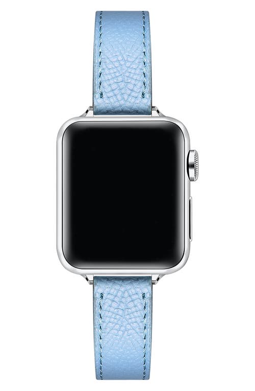 The Posh Tech Cleo Leather Apple Watch® Watchband In Ice Blue