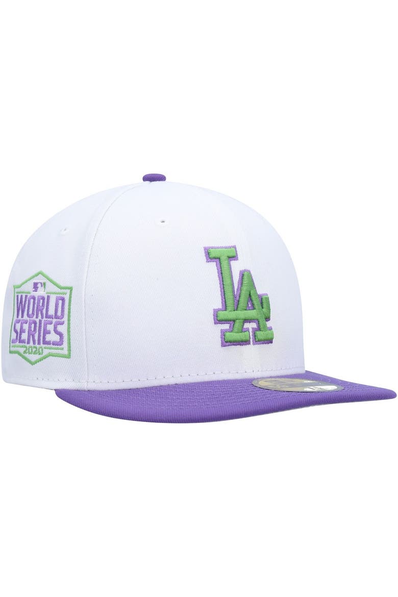 Men's New Era White Los Angeles Dodgers 2020 World Series Side Patch 59FIFTY Fitted Hat, Main, color, White