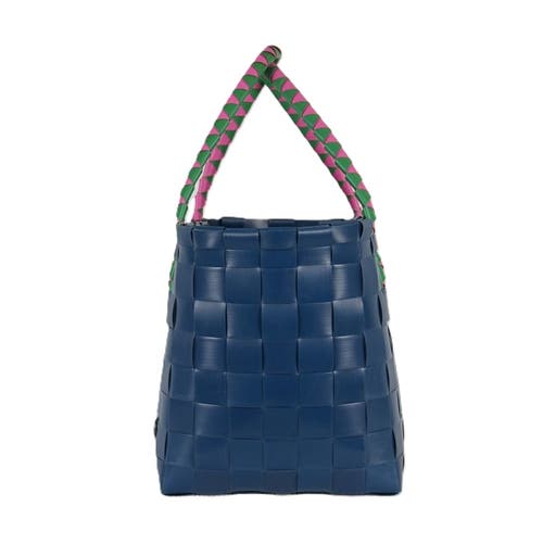 Handed By Paris Brights Recycled Tote Bag In Dark Blue