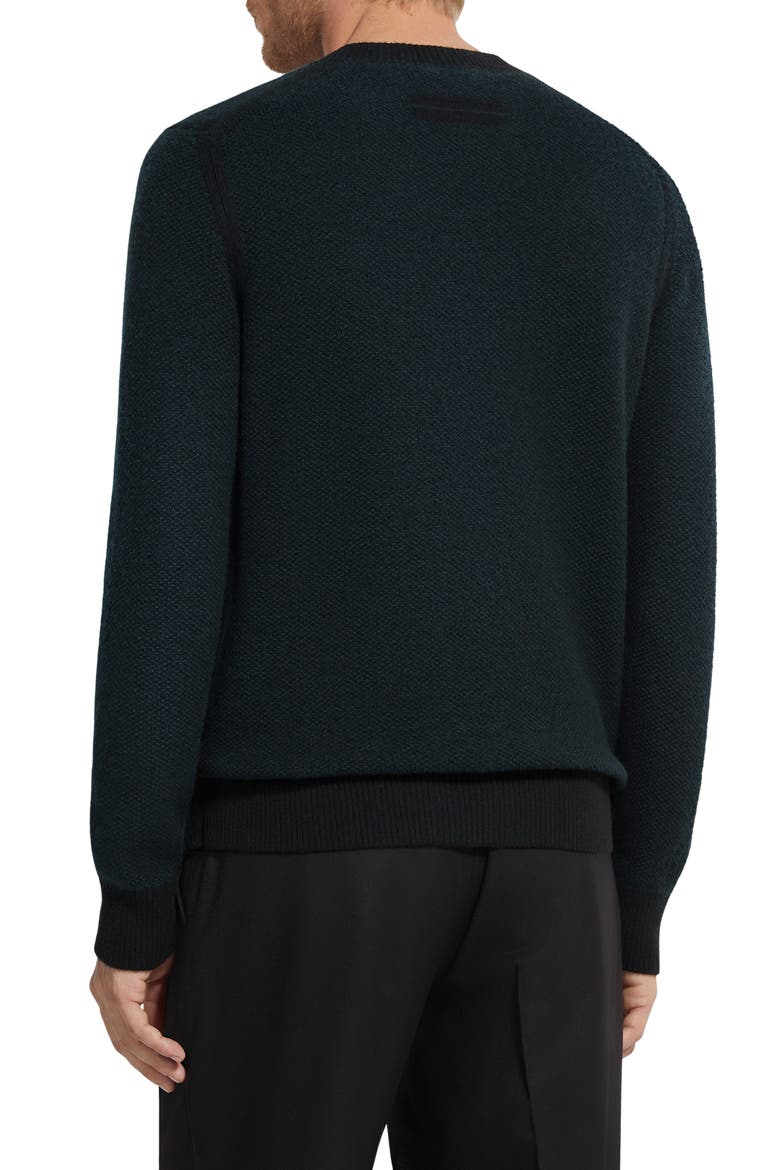 Oasi Cashmere Crewneck Sweater, Alternate, color, DARK GREEN