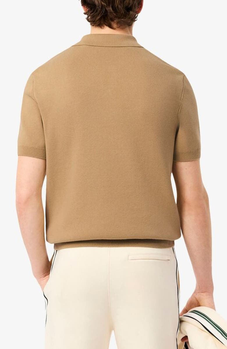 Lacoste Short Sleeve Cotton & Wool Polo Sweater, Alternate, color, 9Ij Viennese/ Lapland-Navy Blu