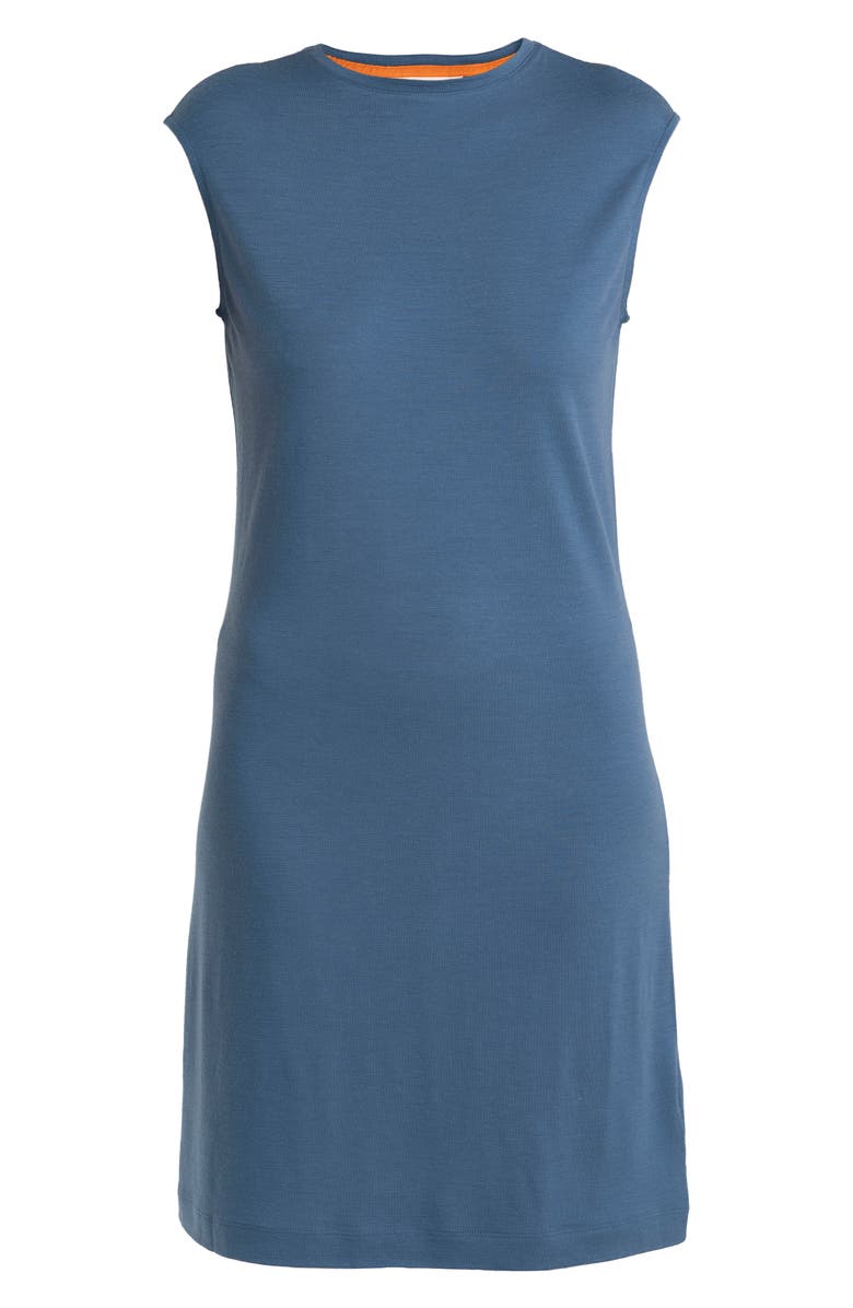 Icebreaker Granary Cap Sleeve Merino Wool T-Shirt Dress, Alternate, color, Dawn