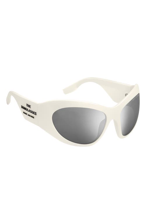 Marc Jacobs 62mm Rectangular Sunglasses In Ivory/silver Sp