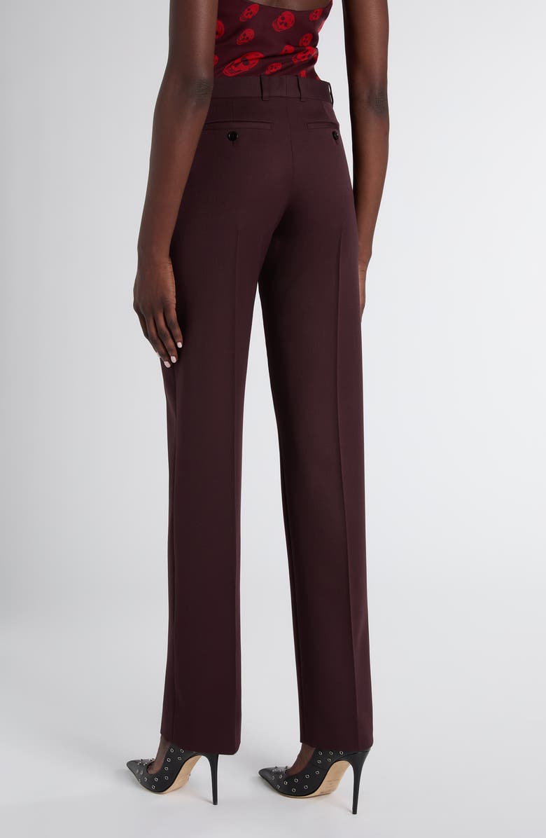 McQueen Wool Cigarette Trousers, Alternate, color, Dark Purple