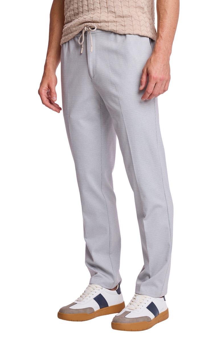 PAISLEY & GRAY Chester Slim Fit Drawstring Pants, Alternate, color, Steel Puddle Knit Houndstooth