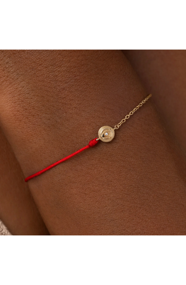 Karma and Luck Evil Eye Red String Gold Plated Chain Bracelet Radiant Safeguard, Alternate, color, Red/Gold
