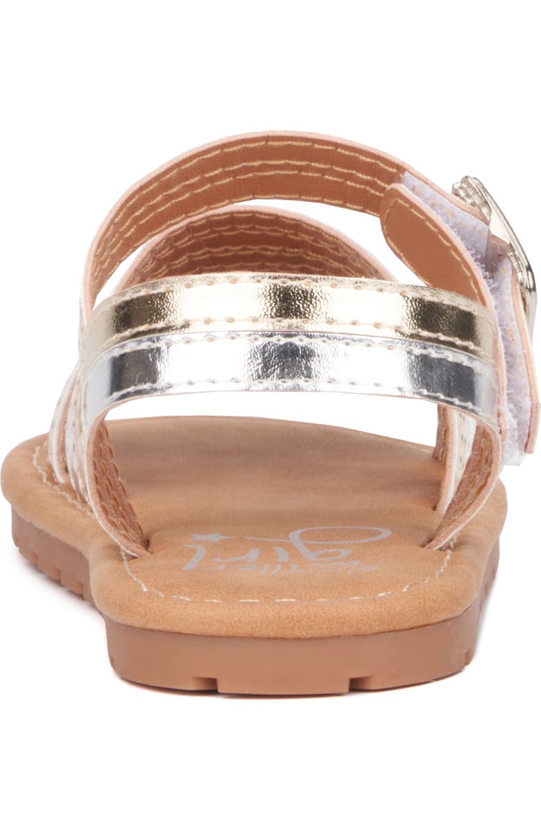 OLIVIA MILLER Kids' Rainbow Metallic Sandal, Alternate, color,