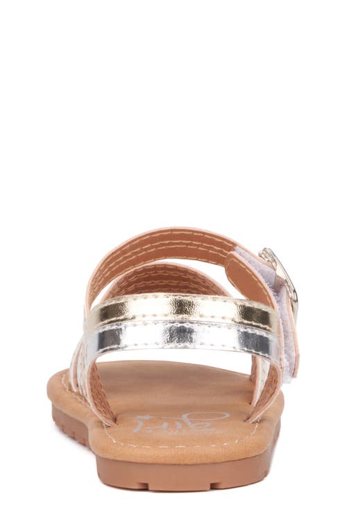 Olivia Miller Kids' Rainbow Metallic Sandal In Metallic