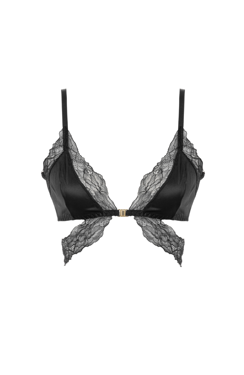 Mers Silk Clara Bra, Alternate, color, Black