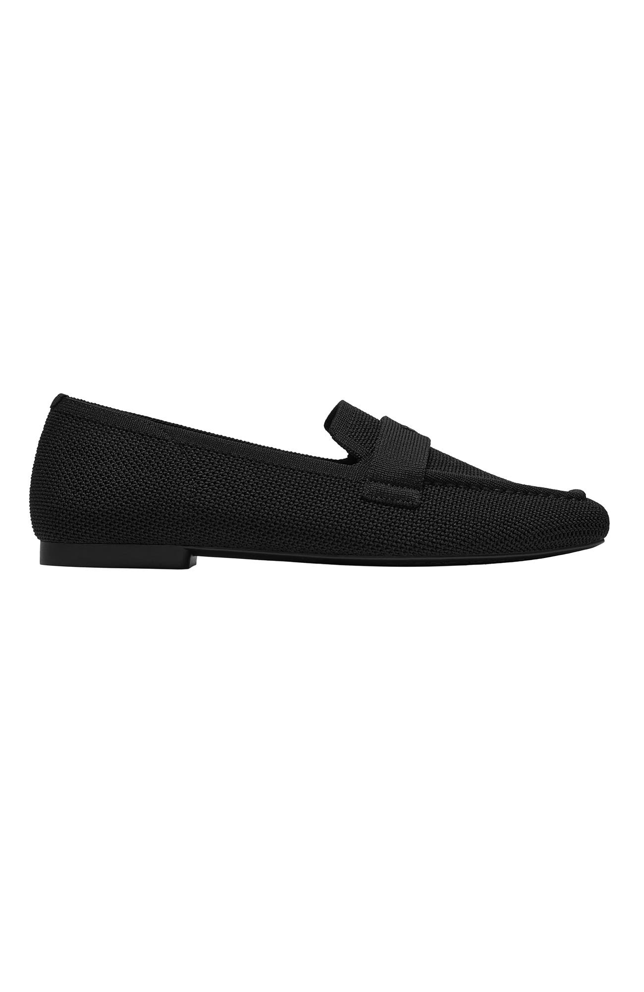 Silvie Square-Toe Icon Loafers, Alternate, color, BLACK BONED