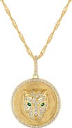 FZN Cubic Zirconia Panther Pendant Necklace