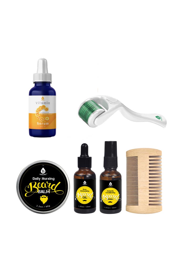 Beard Care Grooming Kit, Main, color, Multicolor