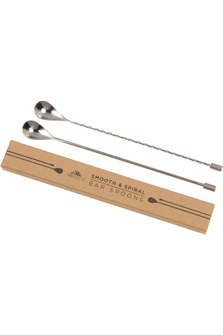 Stainless Steel Bar Spoons, Combo Set of 2, Main, color, Stainless Steel