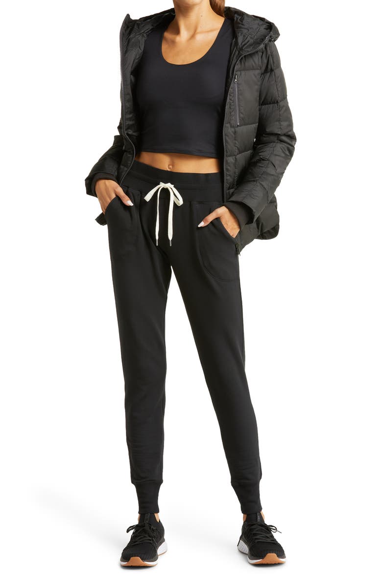 Peaceful High Waist Pocket Slim Joggers, Alternate, color, BLACK