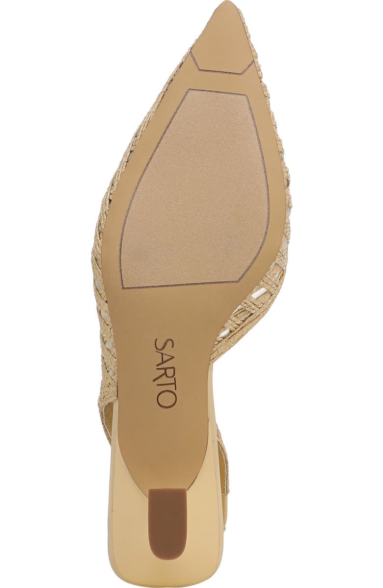 Franco Sarto Devin Slingback Half d'Orsay Kitten Heel Pump, Alternate, color, Natural