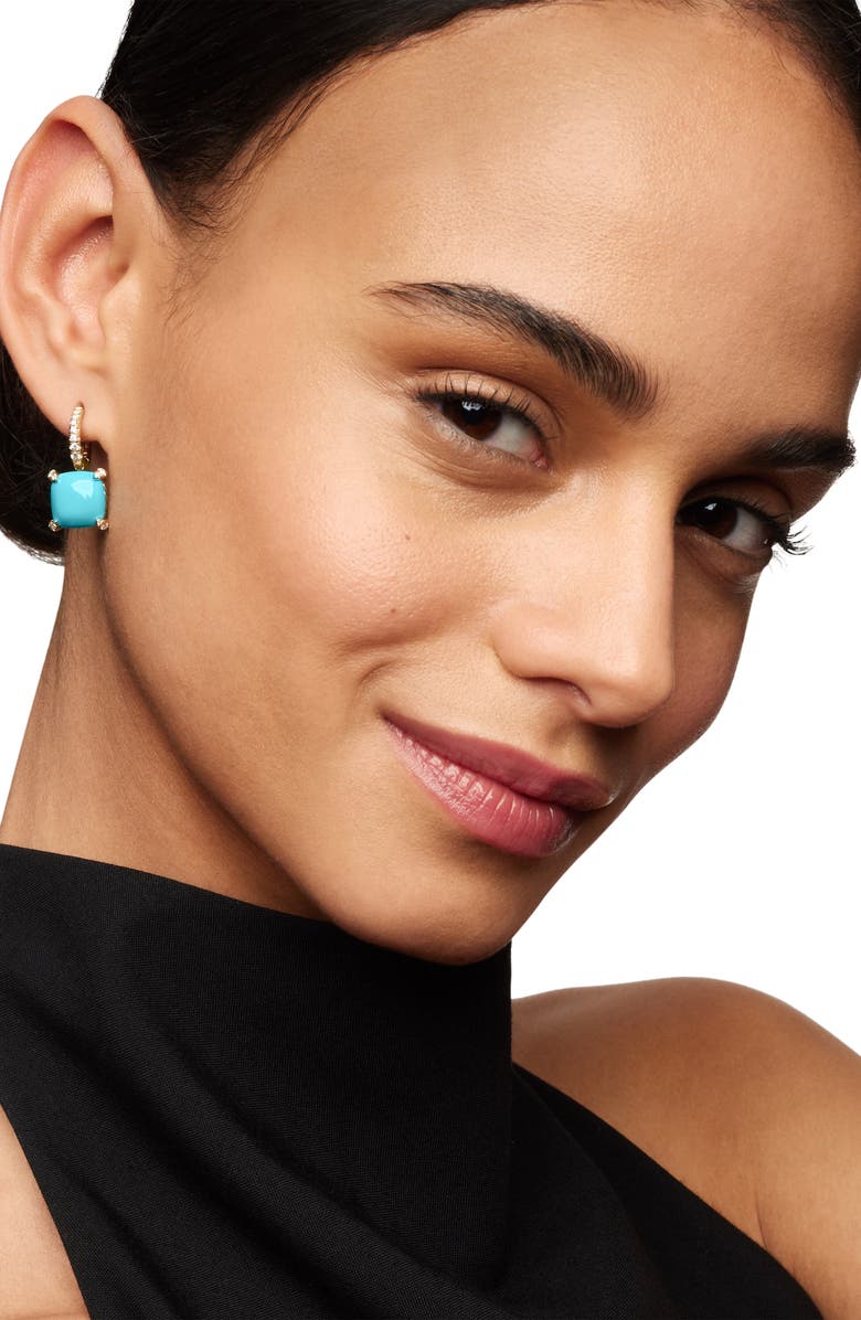 David Yurman Chatelaine<sup>®</sup> Huggie Hoop Drop Earrings, Alternate, color, 