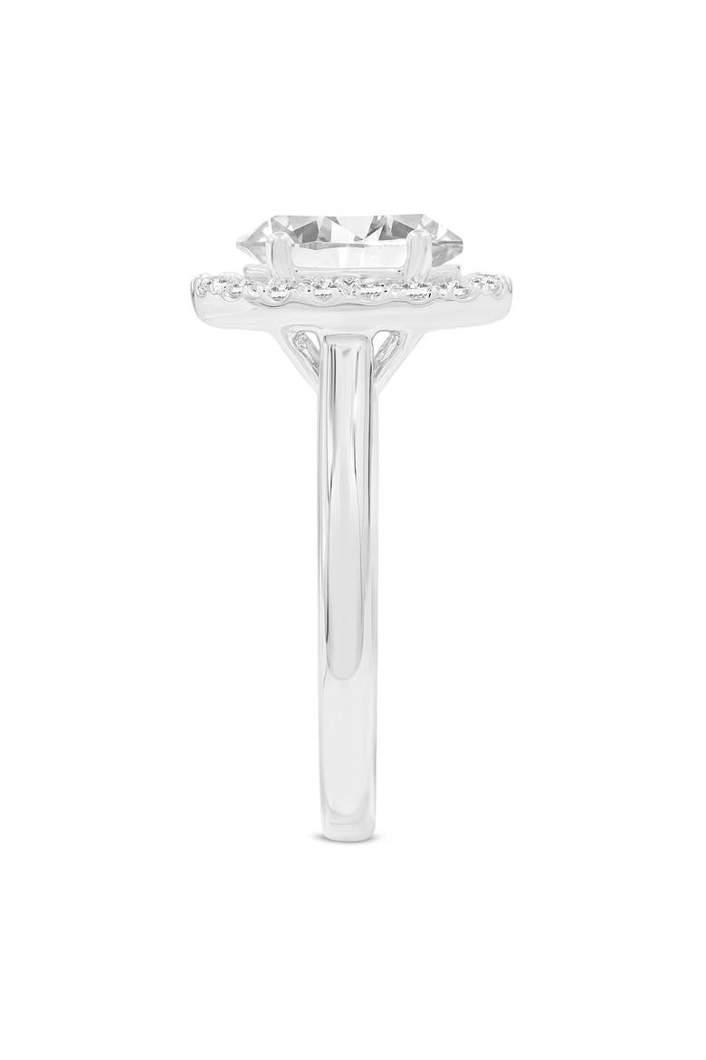 Idalia 14K Gold Oval Lab Grown Diamond Halo Engagement Ring - 1.9 Ct, Alternate, color, 14K White Gold