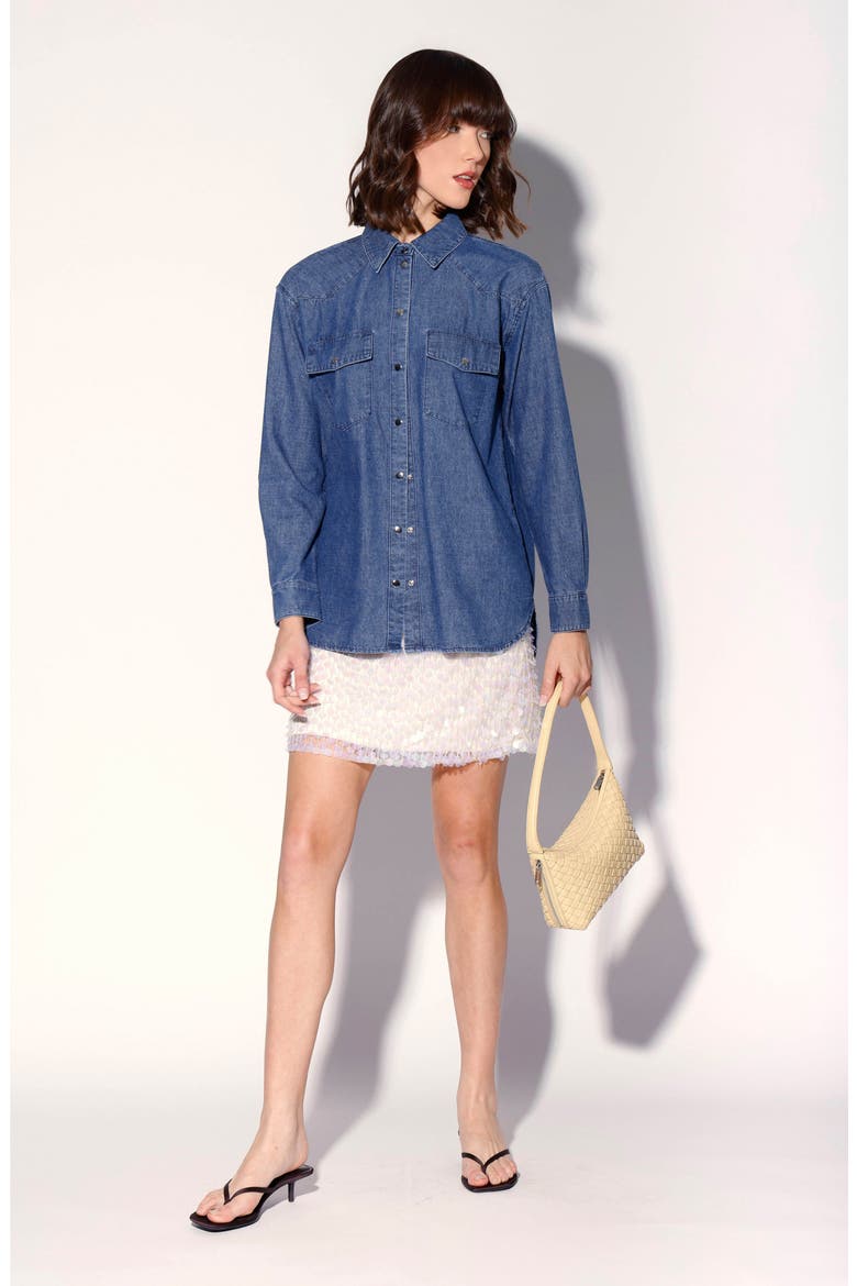 Becky Denim Top, Alternate, color, MEDIUM WASH