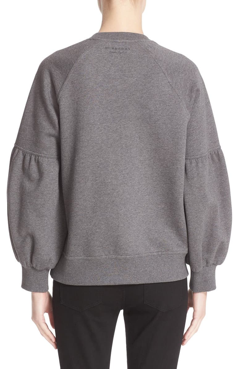 Burberry Bell Sleeve Sweatshirt, Alternate, color, 