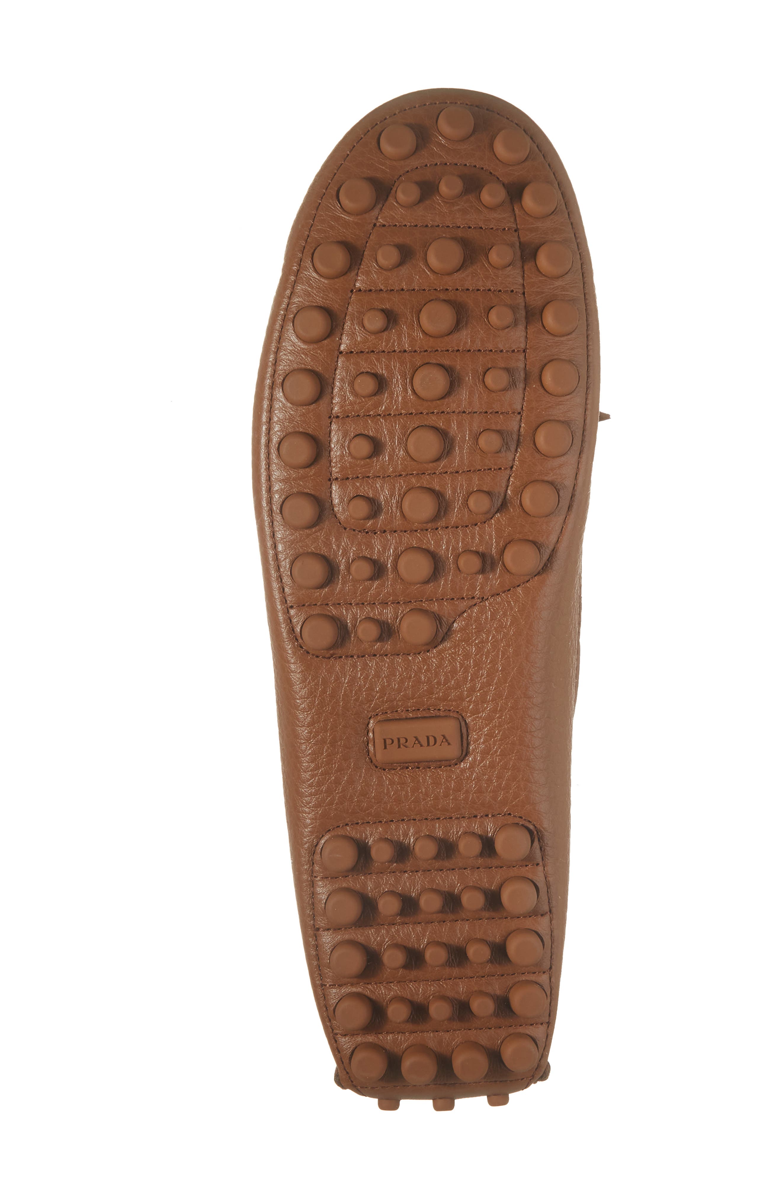 Prada Grid Driving Loafer, Alternate, color, Cognac
