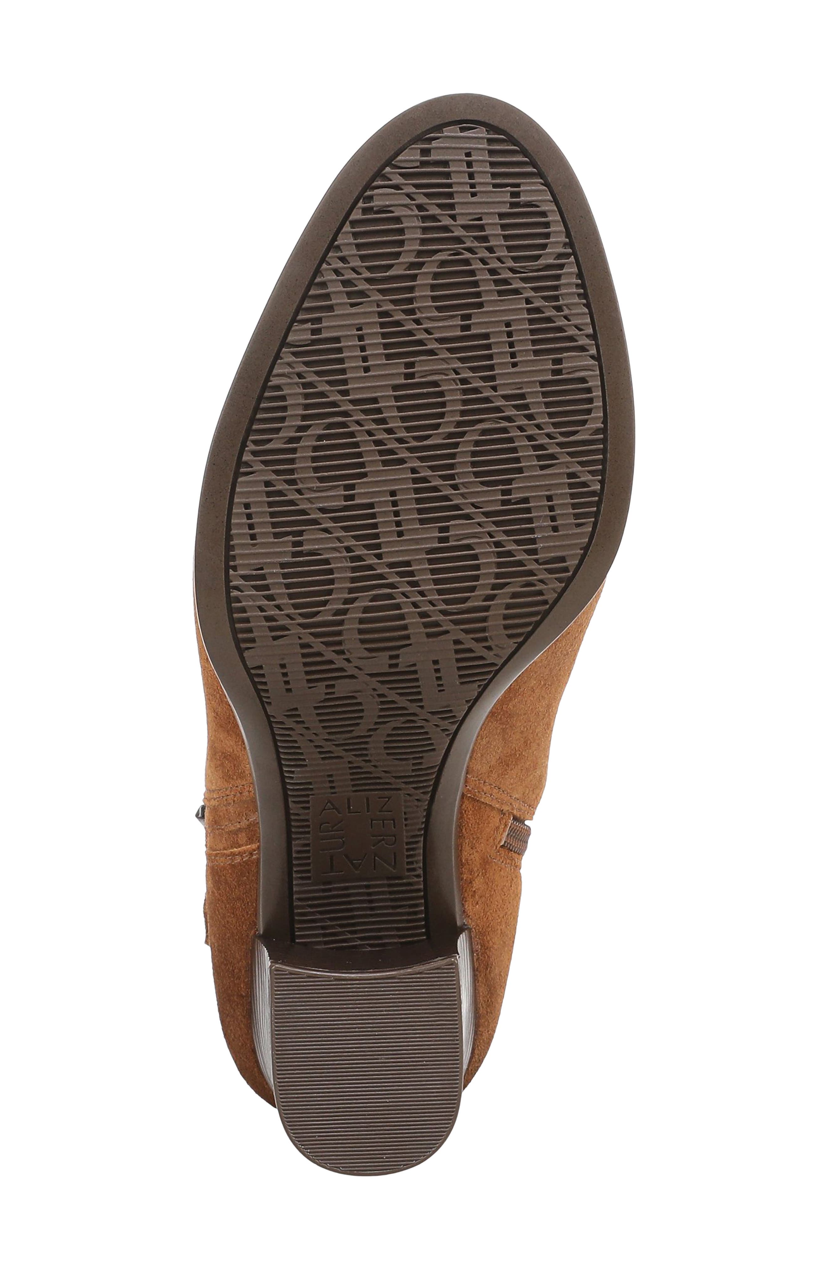 Leighton Leather Bootie, Alternate, color, DARK CHESTNUT SUEDE